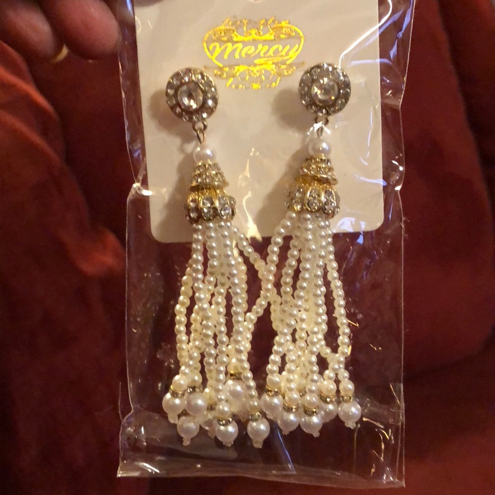 Gold-toned and pearls dangles $4 or 3 for $10